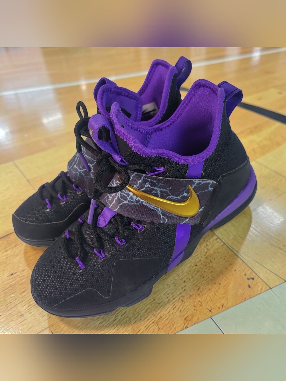 Nike LeBron 14 Youth Size 6.5 The Undertakers GS Basketball Shoes AA3258-590
